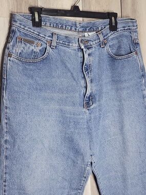 Vintage Calvin Klein Easy Fit Zip Fly Jean Womens 16 90s Denim High Rise